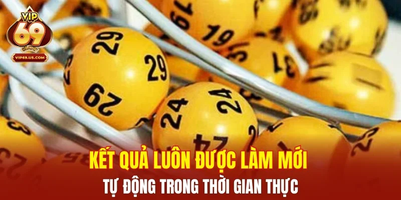 Kết quả luôn được làm mới tự động trong thời gian thực